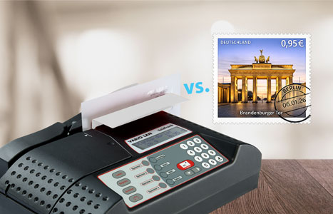 Frankiermaschine vs. Briefmarke