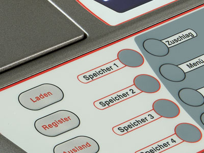 Bedienoberfläche der VARIO PRO mit programmierbaren Speichertasten
